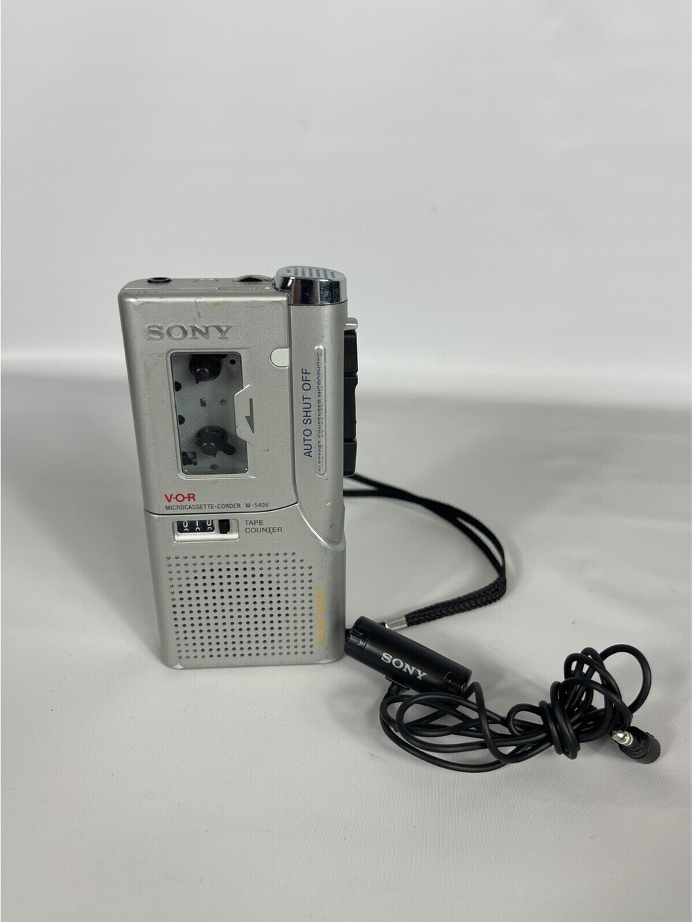 Sony M-540V Microcassette-Corder VOR Silver Voice Activated Recorder